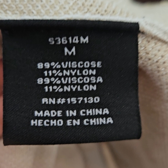 Mesh+Lace- Biege Long Leopard Print Open Sweater Cardigan Sleeve Wmns Sz M NWT - Picture 9 of 9